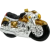 Szklana Bombka Choinkowa Figurka Motocykl: złoty