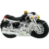 Szklana Bombka Choinkowa Figurka Motocykl: czarny profil