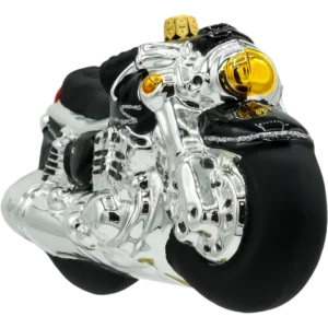 Szklana Bombka Choinkowa Figurka Motocykl: czarny front