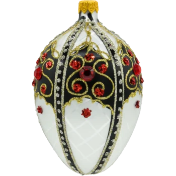 Ekskluzywne Jajo Faberge: biało-czarne