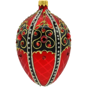 Ekskluzywne jajo Faberge: czerwone z czarnym
