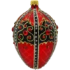 Szklana Bombka Choinkowa Figurka Ekskluzywne jajo Faberge: czerwone z czarnym