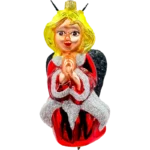 Szklana Bombka Anioł z diabelskimi rogami