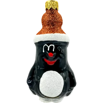 Krecik w brokatowej czapie: brązowy