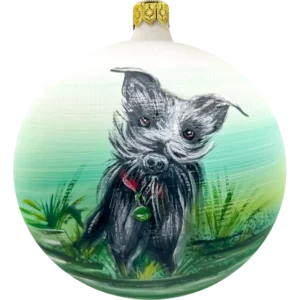 Bombka malowana na zamówienie Sznaucer miniaturka