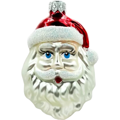Bombka szklana Głowa świętego Mikołaja