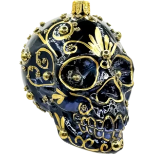 Bombka szklana Czaszka Sugar Skull - złota