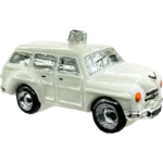 Szklana Bombka Duży klasyczny samochód retro: biały