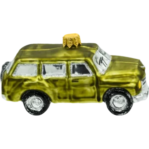 Bombka szklana Syn Bombkarza Duży klasyczny samochód retro: zielony profil