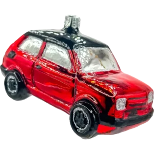 Szklana Bombka Fiat 126p Maluch czerwono-czarny