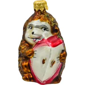 Bombka szklana Syn Bombkarza Jeżyk z jabłkiem