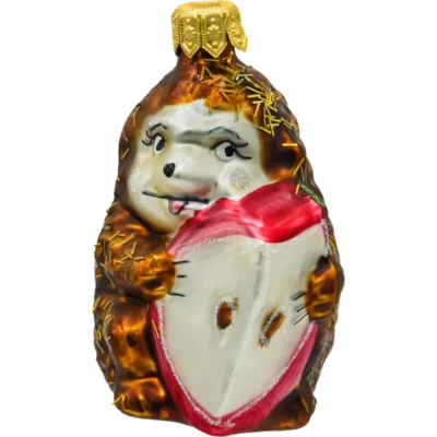 Bombka szklana Syn Bombkarza Jeżyk z jabłkiem