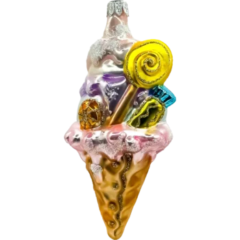 Pastelowy lodowy rożek