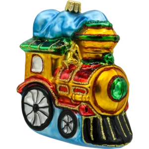 Bombka szklana Syn Bombkarza Kolorowa Lokomotywa bok