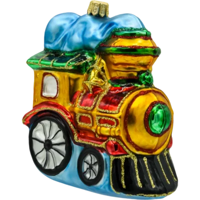 Bombka szklana Syn Bombkarza Kolorowa Lokomotywa bok
