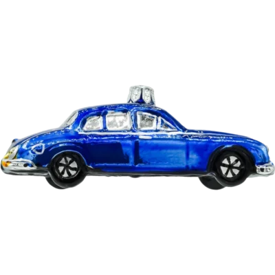 Bombka szklana Syn Bombkarza Klasyczny samochód retro: niebieski profil