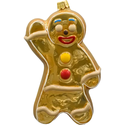 Bombka szklana Syn Bombkarza Piernikowy ludzik: złoty