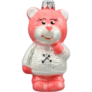 Bombka szklana Syn Bombkarza Miś w białym sweterku