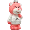 Bombka szklana Syn Bombkarza Miś w białym sweterku bok