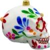 Szklana Bombka Choinkowa Figurka Forma ze szkła Cukrowa Czaszka Día de los Muertos profil