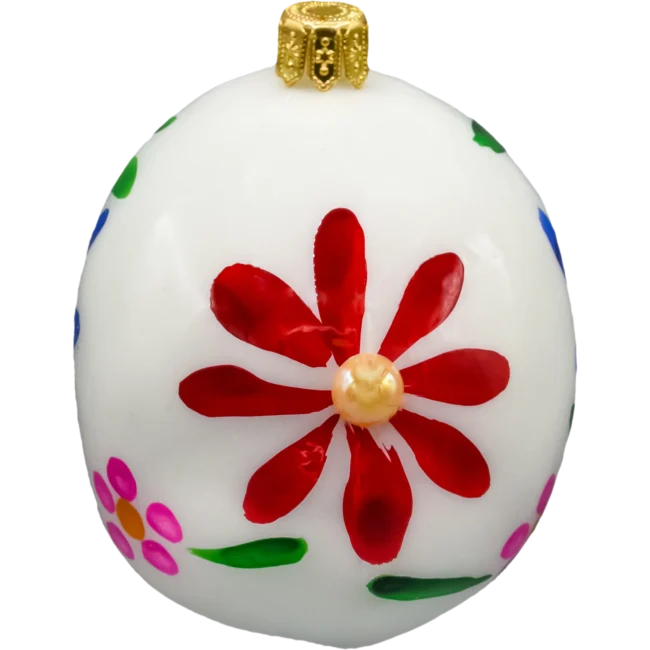 Szklana Bombka Choinkowa Figurka Forma ze szkła Cukrowa Czaszka Día de los Muertos tył