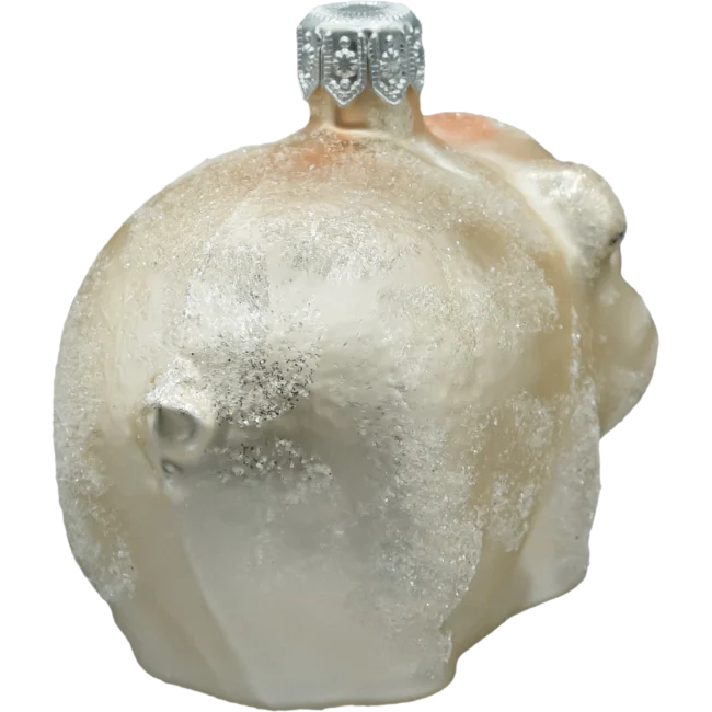 Szklana Bombka choinkowa figurka forma różowa kula ze szkła świnka