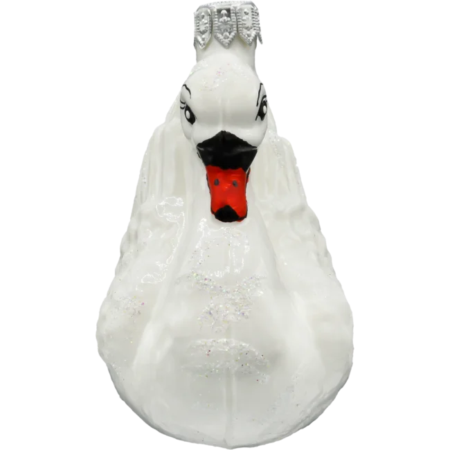 Szklana Bombka Choinkowa Figurka Majestatyczny Łabędź front