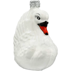 Szklana Bombka Choinkowa Figurka Majestatyczny Łabędź