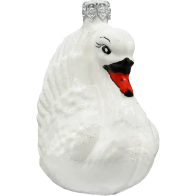 Szklana Bombka Choinkowa Figurka Majestatyczny Łabędź