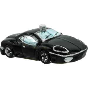 Szklana Bombka Choinkowa Figurka Samochód sportowy: czarny profil