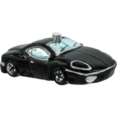 Szklana Bombka Choinkowa Figurka Samochód sportowy: czarny profil