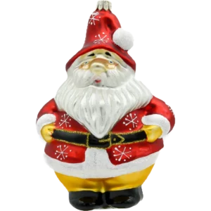 Szklana Bombka Choinkowa Figurka Święty Mikołaj na masie