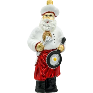 Szklana Bombka Choinkowa Figurka Mikołaj kucharz