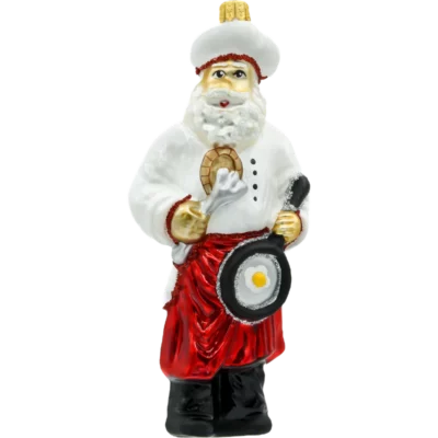 Szklana Bombka Choinkowa Figurka Mikołaj kucharz