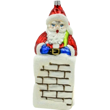 Święty Mikołaj w kominie: biały