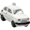 Szklana Bombka Choinkowa Figurka Fiat 126p Maluch: biały front