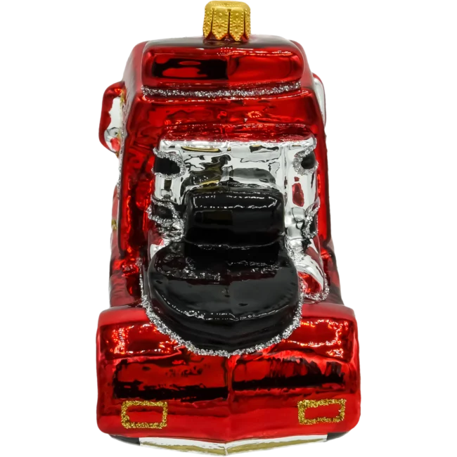 Szklana Bombka Choinkowa Figurka Ciężarówka tył