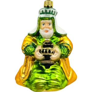 Szklana Bombka Choinkowa Król z darami
