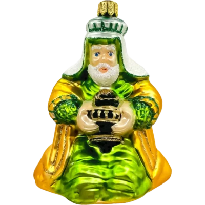 Szklana Bombka Choinkowa Król z darami