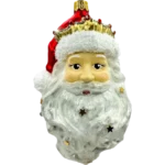 Szklana Bombka Choinkowa Święty Mikołaj w koronie