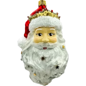 Szklana Bombka Choinkowa Święty Mikołaj w koronie