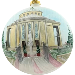 Bombka na zamówienie Kościół w zimowej scenerii