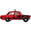 Szklana bombka choinkowa figurka Kultowy Duży Fiat 125p: czerwony profil