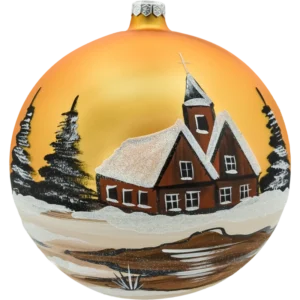 Bombka szklana okrągła Złoty Kościółek