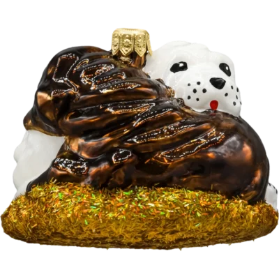 Bombka szklana Syn Bombkarza Dwa wtulone psy