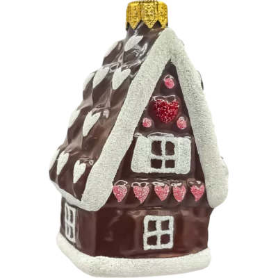 Szklana Bombka Choinkowa chatka z piernika