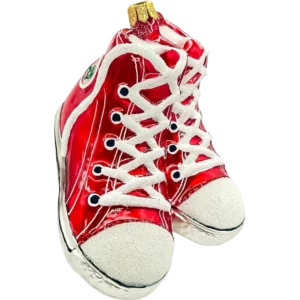 Szklana Bombka Choinkowa Czerwone Trampki