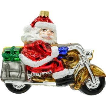 Święty Mikołaj na motocyklu