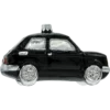 Szklana Bombka Choinkowa Figurka Fiat 126p Maluch: czarny profil