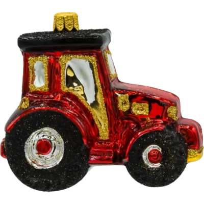 Szklana Bombka Choinkowa Figurka Traktor profil